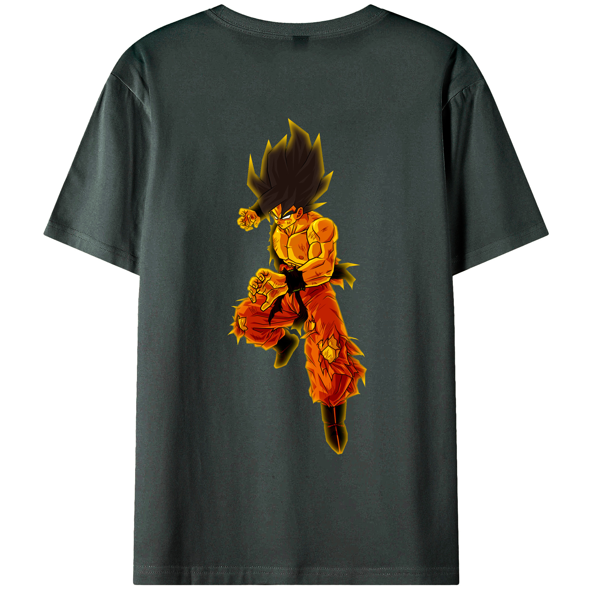 （画像用） ドラゴンボール 孫 悟飯（そんごはん）DRAGON BALL Son Gohan 綿100％ メンズ半袖Tシャツ（バックプリント） 通気性
